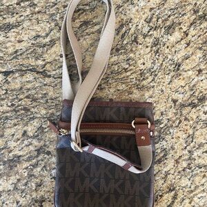 MICHAEL Michael Kors Brown and Tan Crossbody Bag